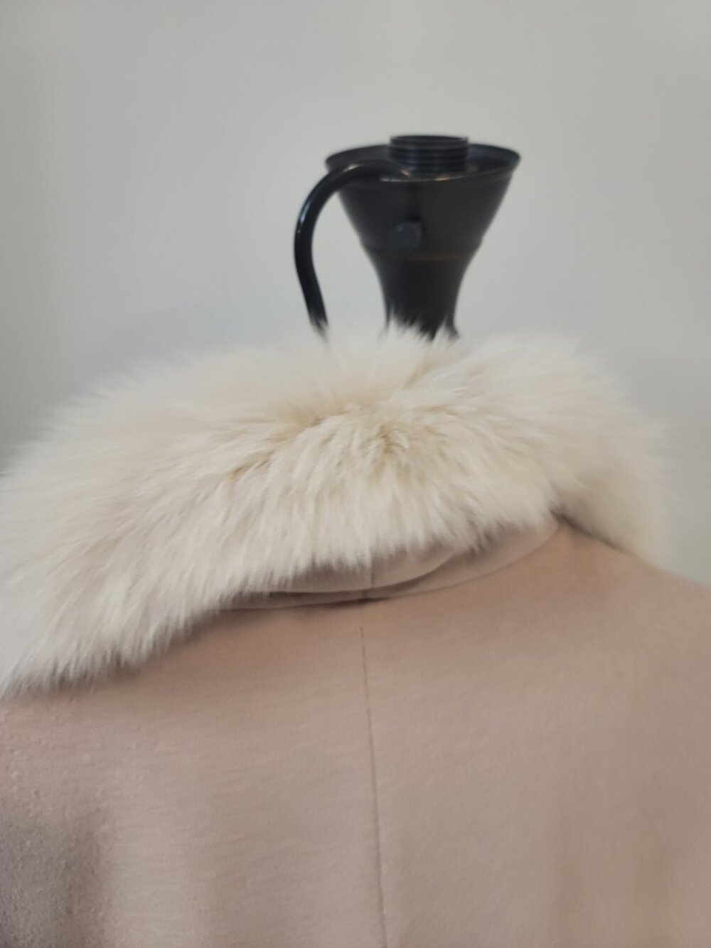 VTG Steve by Searle Faux Fur  Blend  Long Coat Women Sz 4 Beige - Picture 8 of 8